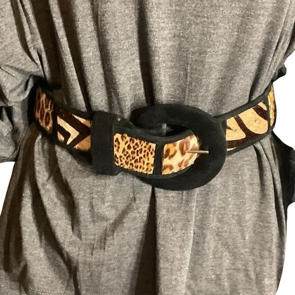 Vintage Cowhide Animal Print Belt main image 6